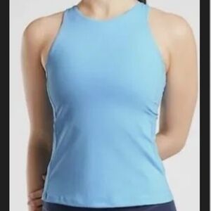 EUC Athleta Lightning Support Top Robin’s Egg Blue Novella Blue S Yoga Pilates